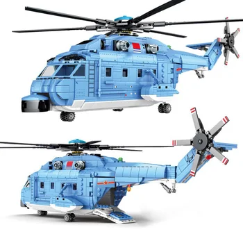 908Pcs Armijos Karinio Sraigtasparnio Modelis Kovotojas Statyba Blokai, kurių Duomenys Modelis Plytų Rinkiniai, Rinkiniai Švietimo Žaislai Vaikams