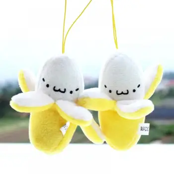 Mielas Ir Minkštas Pliušinis Žaislas Lėlės Nulupti Bananus Nulupkite Telefono Maišelį Pakabukas Ornamentu Ryškus, Gražus Išgalvotas Pliušinis Žaislas Lėlės Dovana