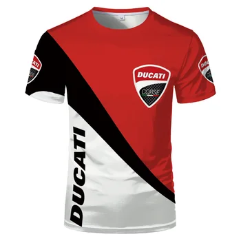 Ducati Automobilių Raudonas Logotipas Classic Black T-Shirt 2021 Naujausias Vasaros vyriški ilgomis Rankovėmis Populiarus T-Shirt Viršuje Fantastika Unisex