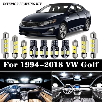 Vaiskiai Balta Klaida nemokama automobilių LED lemputes Volkswagen, 1994-2018 VW Golf 4 5 6 7 MK4 MK5 MK6 M7 interjero lempos žemėlapis dome light kit