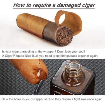 LUBINSKI Krekingo Cigarų Remontas, Klijai,5 ML Nacionalinės Sprendimas Nustatyti Apgadintos Cigarų Wrapper Pefect Priedai Cigarų Gule & Kreko Gruntas