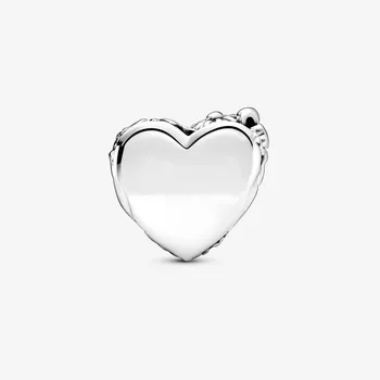 2020 m. Žiemos Nauja 925 Sterlingas Sidabro Karoliukai Širdies Žavesio tinka Originalus Pandora Apyrankė Kalėdų Papuošalai