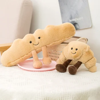 Naujų Kūrybinių Maisto Duona Serijos Žaislų Kawaii Burrito Croissant Batono Pliušinis Lėlės Įdaryti Minkštas Žaislas Vaikams Mergaitėms Dekoras
