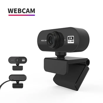 USB Auto Focus 2K HD Kamera, Built-in Mikrofono High-end Vaizdo Skambučio Kamera KOMPIUTERIO, Nešiojamojo Kompiuterio Periferiniai įrenginiai 