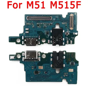 Originalus Įkrovimo lizdas Samsung Galaxy M51 M515F Mokestis Valdybos USB Jungtis PCB Lizdas Dokas Flex Pakeitimo Atsarginės Dalys