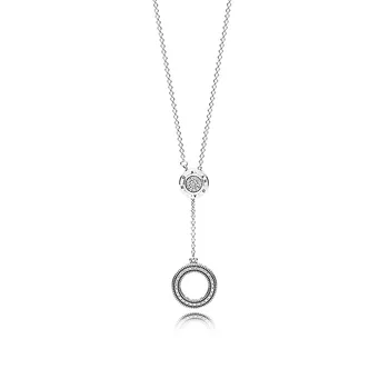 925 Sterlingas Sidabro Putojantis Infinity Collier Su Krištolo Karoliai Moterų Vestuves Pandora Papuošalai