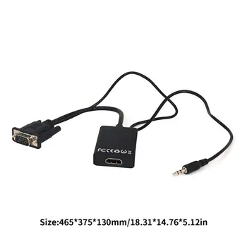 Vga Į HDMI suderinamus Keitiklis Su Audio Adapteris Vga Su Aukštos raiškos Konverteris 1080 Kompiuteris, Išorės Priedai
