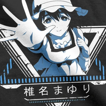 Mayuri Star Steins Gate Anime T-Shirt Vyrams Kurisu Okabe Makise Manga Daru Shiina Rintaro Žaidimas Medvilnė Tee Trumpas Rankovės Marškinėliai