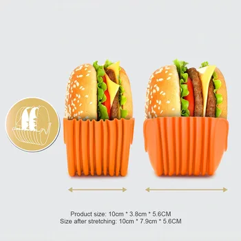 Silikono Mėsainiai Turėtojas Sandwich Įrašą Shell Ištraukiama Daugkartinio naudojimo Maisto Bun Stovo Namų Virtuvės Lengva Tiekimo