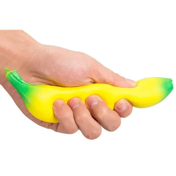 Lėtai Auga Plonas Bananų Riešo Pusės Mygtukai Poilsio Vaikams, Žaislas, Žavesio Namų Puošybai Įtempių Žaislas Anti-stresas Bananų Formos Žaislas QW