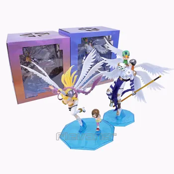 Digimon Nuotykių Skaitmeninis Monstras Takaishi Takeru & Angemon / Yagami Hikari & Angewomon PVC Pav Kolekcines Modelis Žaislas