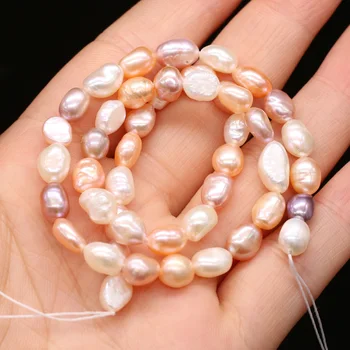 Natūralių Gėlavandenių Perlų Baroko spalva Zawalcowany Papuošalai Priėmimo Netinkamų Karoliukai 
