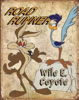 Wile E. Coyote Road Runner Looney Tunes Karikatūros, Metalo, Aliuminio, Sienos Ženklas, Namų Restoranas, Valgomasis Sienų Dekoras 12X8Inch