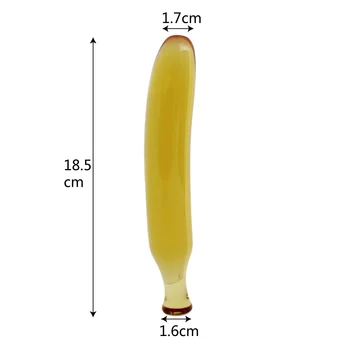 18cm Bananų Krištolo, Didelis Vibratorių Moterų Analinis Kaištis Užpakalis Masažas Masturbator Moterų Sekso Žaislai Suaugusiems Produktų Erotika Mašina