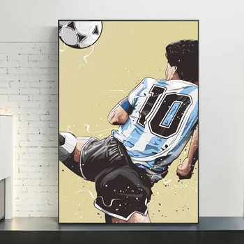 Diego MARADONA Plakatas Futbolo Žaidėjas Nuotraukas Dievo Ranka Plakatas ir Spausdina Drobė Menas, Sienų Tapyba Namų Puošybai