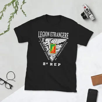 Legion Etrangere 2 Rep Desantininkas Prancūzijos Užsienio Pulkas T-Shirt. Vasaros Medvilnės trumpomis Rankovėmis O-Neck T Shirt Mens Naujas S-3XL