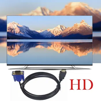 1/1.8/3/5M HDMI suderinamus Kabelis HDMI-suderinamas Su VGA HD Su Garso Adapterio Kabelis HDMI-suderinamas SU VGA Kabelis dropshipping