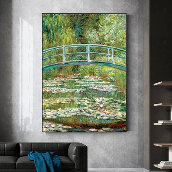 Impresionistų Paveikslai Tapyba Claude Monet Vandens Lelijos Naftos Plakatas ir Spausdinimo Sienos Meno Nuotrauką Kambarį Apdaila Cuadro