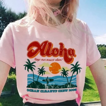 1pcs Paplūdimio Atostogų Marškinėliai Moterims 