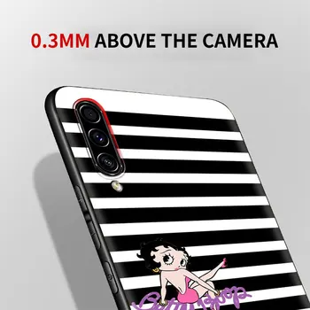 Case For Samsung Galaxy A50 A10 A20e A70 A30 A40 A20 A20s A10s Atsparus Smūgiams Minkštas Telefono Galinį Dangtelį Funda Betty Boop Animacinių Filmų Mergaitė